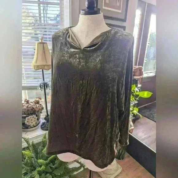 NWOT Lafayette 148 Riverside Velvet Top Size L - Picture 1 of 8